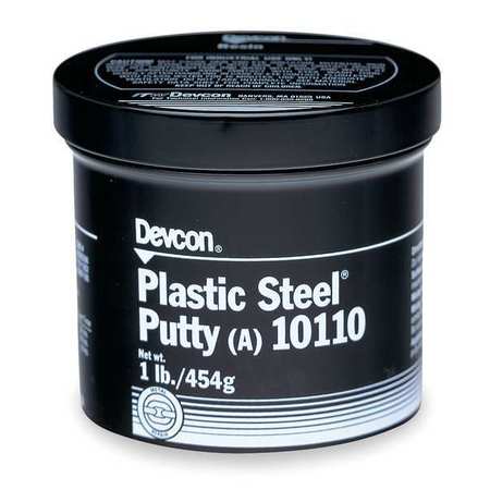 Devcon Putty, Plastic Steel, Multipurpose Repair, 16 oz Container Size, Can, Gray, Epoxy 10110