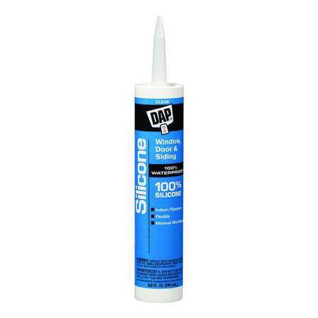 Dap Window, Door & Siding Sealant, 9.8 oz, Cartridge, White, Silicone Rubber Base 08646