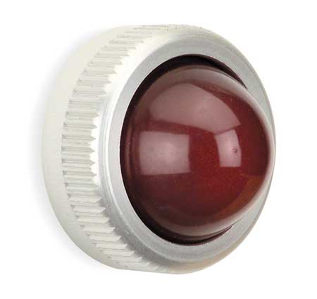 SCHNEIDER ELECTRIC Pilot Light Lens, 25mm, Red, Glass 9001R6