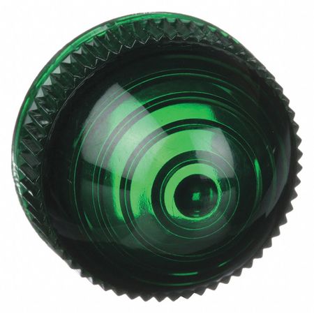 SCHNEIDER ELECTRIC Pilot Light Lens, 30mm, Green, Plastic 9001G9