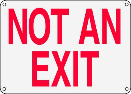 ACCUFORM Exit Sign, Not An Exit, 10"X14 MEXT911XP