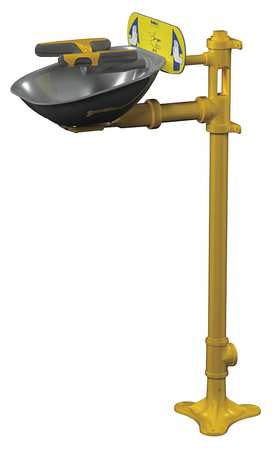 BRADLEY Pedestal Mounted Eyewash Station Stainless Steel S19214Y