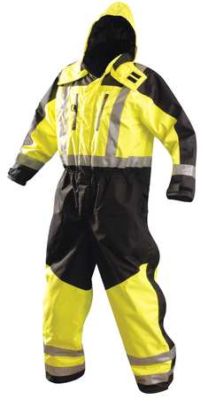 Occunomix Coverall, Black/Yellow, 3XL SP-CVL-BY3X