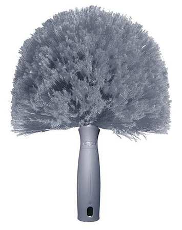 Unger Overhead Duster, Polyfiber Cobweb Duster, 11 in L 8 in W Head, Gray, Plastic, Fixed Handle COBW0