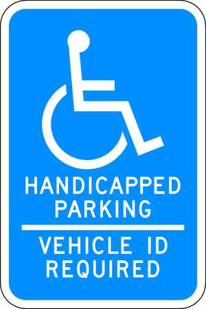 LYLE ADA Handicapped Parking Sign, 18" x 12, HC-MN02-12HA HC-MN02-12HA