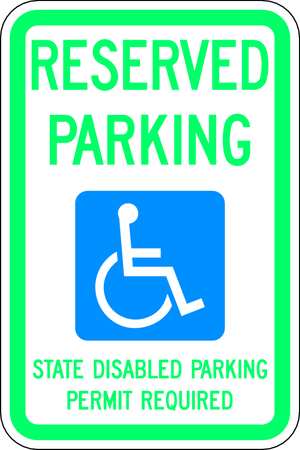 Lyle ADA Handicapped Parking Sign, 18" x 12, HC-WA01-12HA HC-WA01-12HA