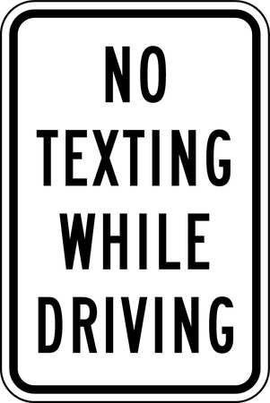 ZING Traffic Sign, 18 in H, 12 in W, Aluminum, Rectangle, English, 2513 2513