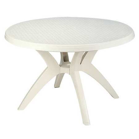 Grosfillex Table, 46" W, 29" H, White US526704