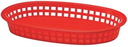 TABLECRAFT Platter Basket, Oval, Red, PK36 1076R