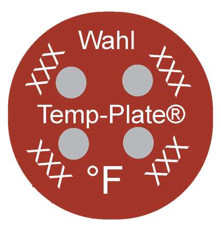 WAHL Non-Rev Temp Indicator, Mylar, PK10 444-200F