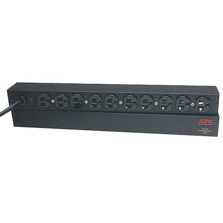 APC PDU, 15A, 10 Outlet, 12 ft, Black AP9562