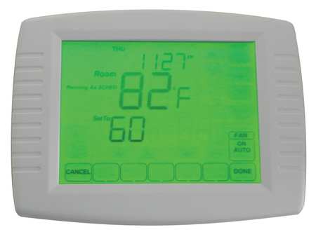 DAYTON Low Voltage Thermostat, 7 or 5-2 Programs, 3 H 2 C, Hardwired/Battery 6EDZ6