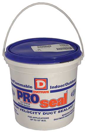 Ductmate Low VOC Duct Sealant, 1 gal, Pail, Gray, Water Base GRPROSEAL1
