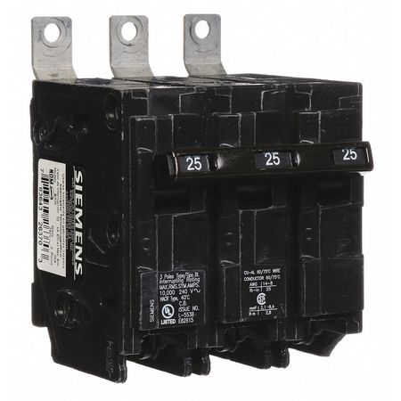 Siemens Miniature Circuit Breaker, BL Series 25A, 3 Pole, 240V AC B325