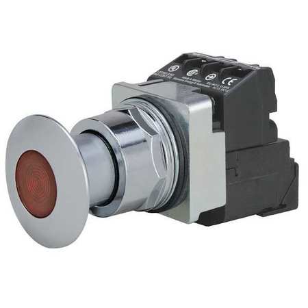 SIEMENS Illuminated Push Button, 30 mm, 1NO/1NC, Red 52PP2D2A