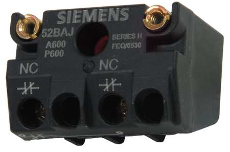 SIEMENS Contact Block, 1NC, 30mm 52BAJ