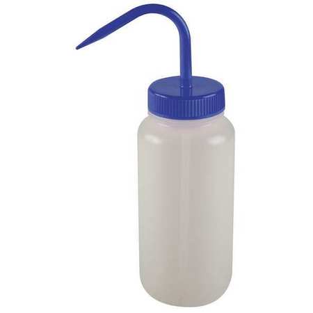 LAB SAFETY SUPPLY Wash Bottle, Standard Spout, 8 oz., Blue 6FAU7