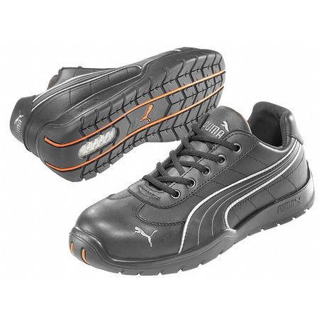 PUMA SAFETY SHOES Athletic Work Shoes, Stl, Mn, 6, Blk, PR 642625-06
