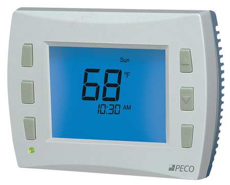 PECO Low Voltage Thermostat, 7, 5-2, 5-1-1 Programs, 3 H 2 C, Hardwired/Battery/Power Stealing, 24VAC T8532-IAQ