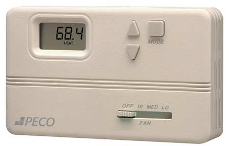 Peco Fan Coil Thermostat, Electronic, Digital TA168-100