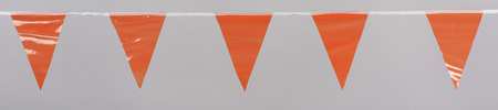 Cortina Safety Products Pennants, Vinyl, Orange/White, 60 ft. 03-404-60