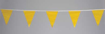 CORTINA SAFETY PRODUCTS Pennants, Vinyl, Yellow, 60 ft. 03-405-60