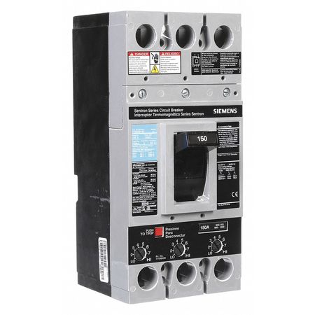 SIEMENS Molded Case Circuit Breaker, FXD6-A Series 150A, 3 Pole, 600V AC FXD63B150