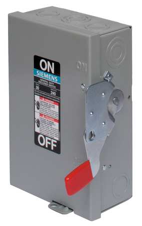 SIEMENS Nonfusible Single Throw Safety Switch, General Duty, 240V AC, 3PST GNF321