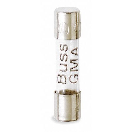 Eaton Bussmann Glass Fuse, GMA Series, Fast-Acting, 3A, 250V AC, 100A at 250V AC, 10kA at 125V AC, 5 PK GMA-3-R