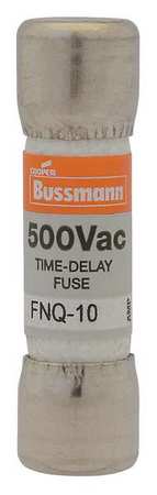 Eaton Bussmann Midget Fuse, FNQ Series, Time-Delay, 0.60A, 500V AC, Non-Indicating, 10kA at 500V AC FNQ-6/10
