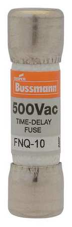 Midget Fuse, FNQ Series, Time-Delay, 0.50A, 500V AC, Non-Indicating, 10kA at 500V AC -  EATON BUSSMANN