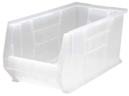 QUANTUM STORAGE SYSTEMS 150 lb Storage Bin, Polypropylene, 11 in W, 10 in H, Clear, 23 7/8 in L QUS953CL