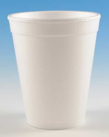 Zoro Select Disposable Cold/Hot Cup 10 oz. White, Foam, Pk1000 H10S