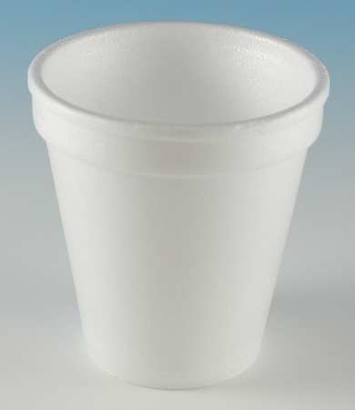 Zoro Select Disposable Cold/Hot Cup 6 oz. White, Foam, Pk1000 6C6W