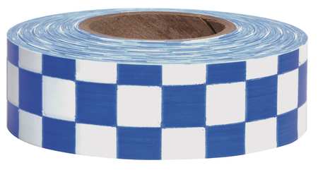 Zoro Select Flagging Tape, White/Blue, 300ft x 1-3/8In CKWB-200