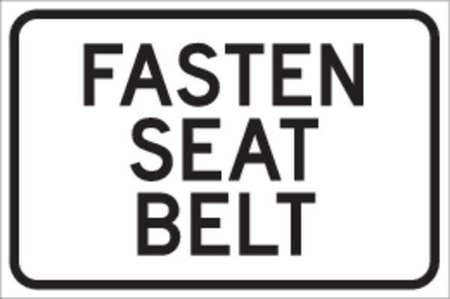 BRADY Traffic Sign, 12 in H, 18" W, Aluminum, Rectangle, English, 115477 115477
