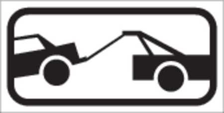 BRADY No Parking Sign, 12" W, 6" H, No Text, Aluminum, Black, White 115596