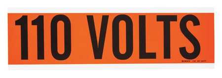 BRADY Voltage Card, 1 Marker, 110 Volts 44101