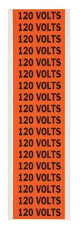 Brady Voltage Card, 18 Marker, 120 Volts 44304
