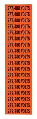 Brady Voltage Card, 18 Marker, 277/480 Volts 44360