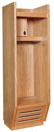 HALLOWELL Gear Locker, 24 in W, 24 in D, 84 in H, (1) Tier, (1) Wide, Red Oak RL242484-1SB