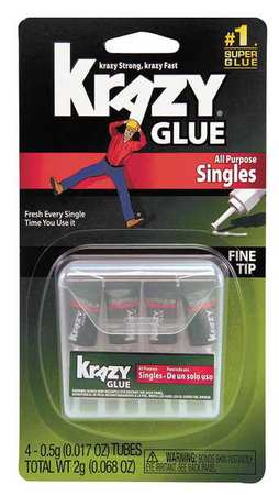 KRAZY GLUE Glue, Krazy Glue Series, White, 7.63 oz, Bottle 4 PK EPIKG58248SN