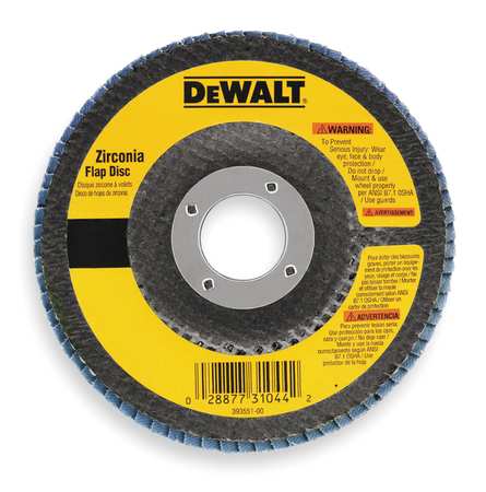 DEWALT 4" x 5/8" 60g type 27 HP flap disc DW8302