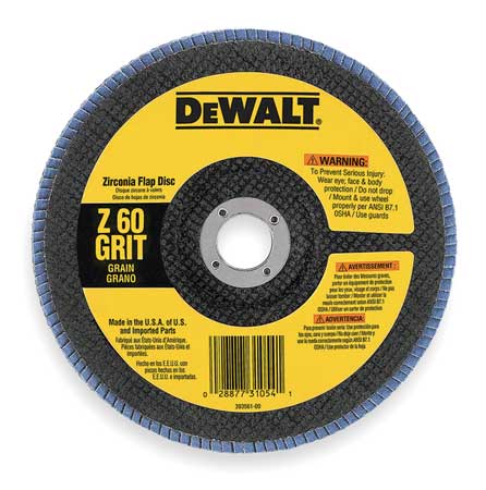 Dewalt 7" x 7/8" 60g type 29 HP flap disc DW8323