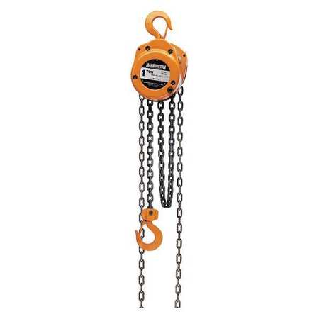 HARRINGTON Manual Chain Hoist, 2000 lb., Lift 10 ft. CF010-10