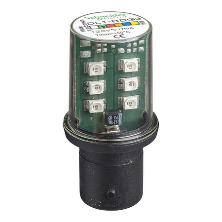 SCHNEIDER ELECTRIC Steady LED Lamp, Green, 120VAC DL1BDG3