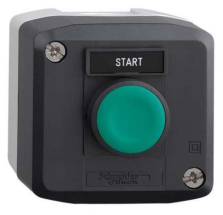 SCHNEIDER ELECTRIC Push Buttn Cntrol Station, 1NO, Start, 22mm XALD101H29H7