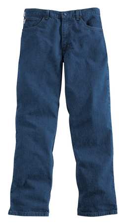 CARHARTT Pants, Blue, Cotton, 36 x 34 In. FRB100-DNM 36 34