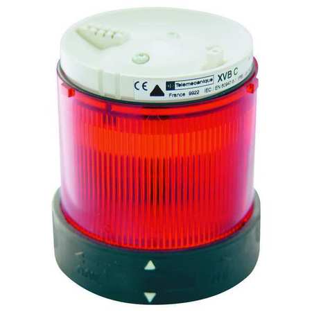 SCHNEIDER ELECTRIC Tower Light, Flashing, 24to48VDC, 70mm, Rd XVBC4B4