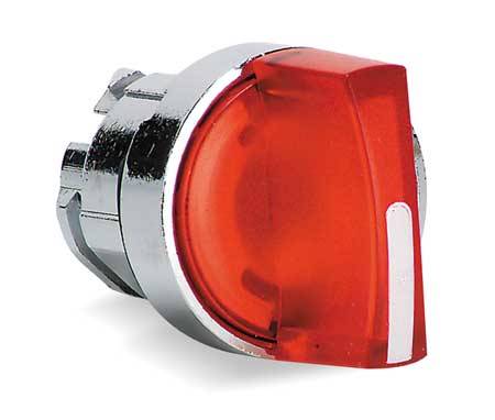 SCHNEIDER ELECTRIC Illum Selector Switch, 3 Pos, 22mm, Red ZB4BK1543